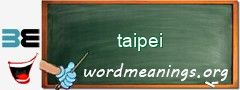 WordMeaning blackboard for taipei